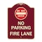 Signmission Designer Series-Do Not Enter No Parking Fire Lane With Graphic, 24" x 18", BU-1824-9981 A-DES-BU-1824-9981 - alternate 1